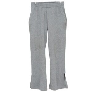 Downtown Motion Women's Gray Heathered Side Slit Sweatpants Joggers Large